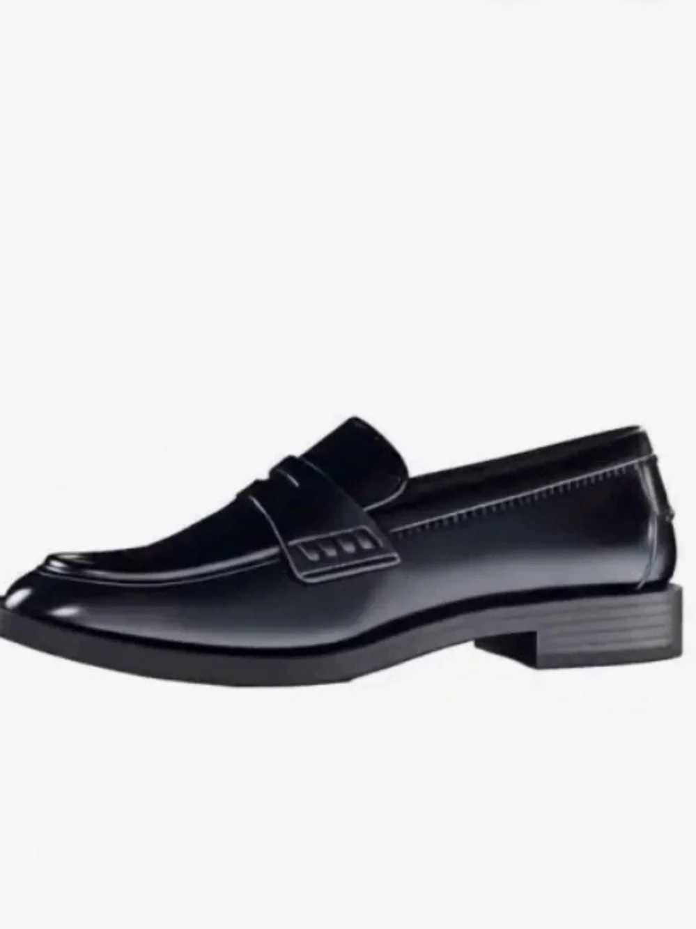 Zara Black Patent Moccasin Loafers for Women - Picture 3 of 9